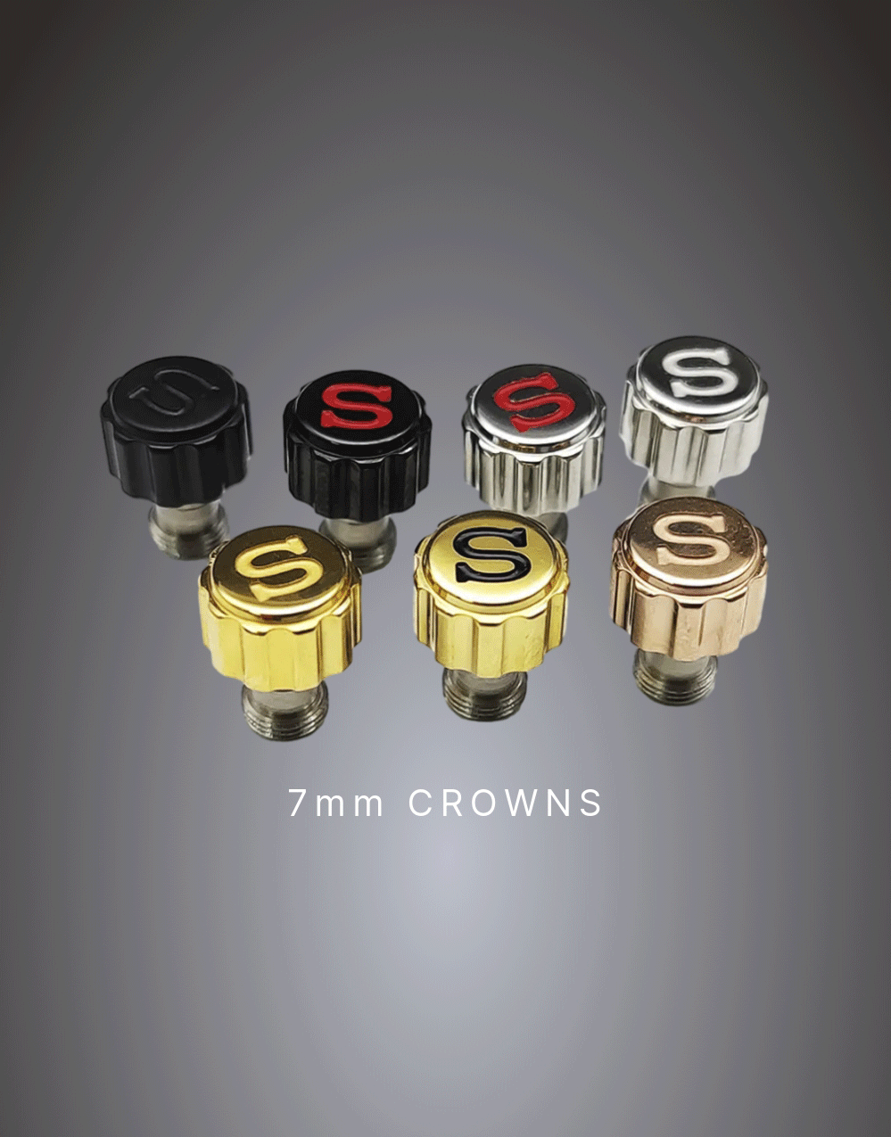 7mm Screw-Down Watch Crown for Seiko Mods – SKX007/SKX009, NH35/NH36
