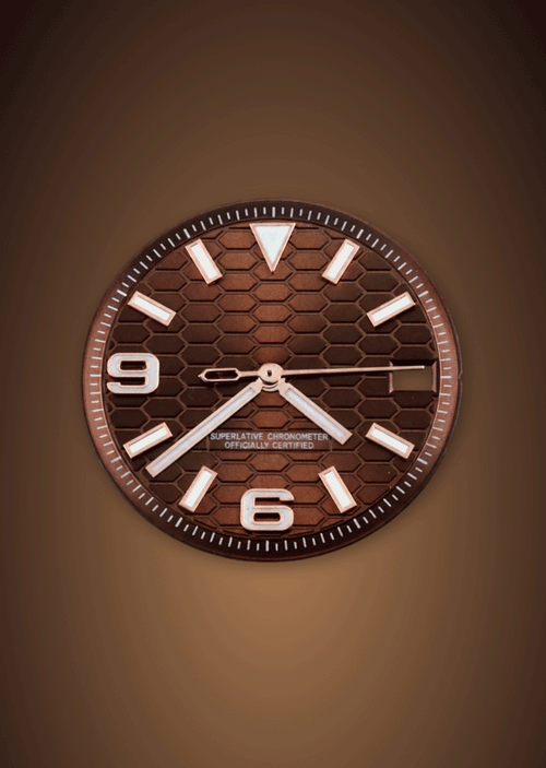 28.5mm Watch Dial with Hands Blue Luminous