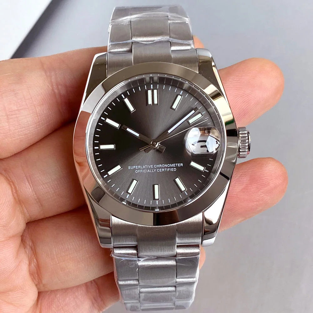 Custom Sunburst Dial Businesss Watch Sapphire Crystal