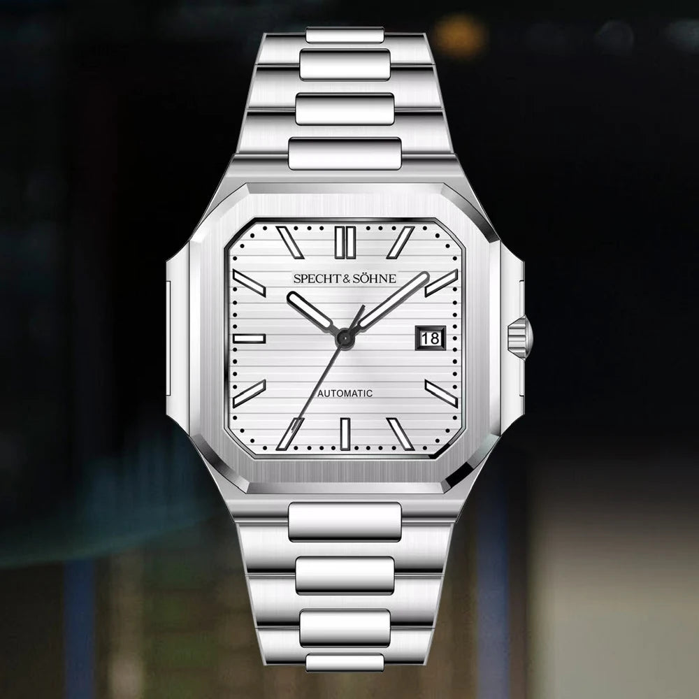 Cubic Specht & Söhne 41MM Men's Watch - Stainless Steel Sapphire Crystal Waterproof