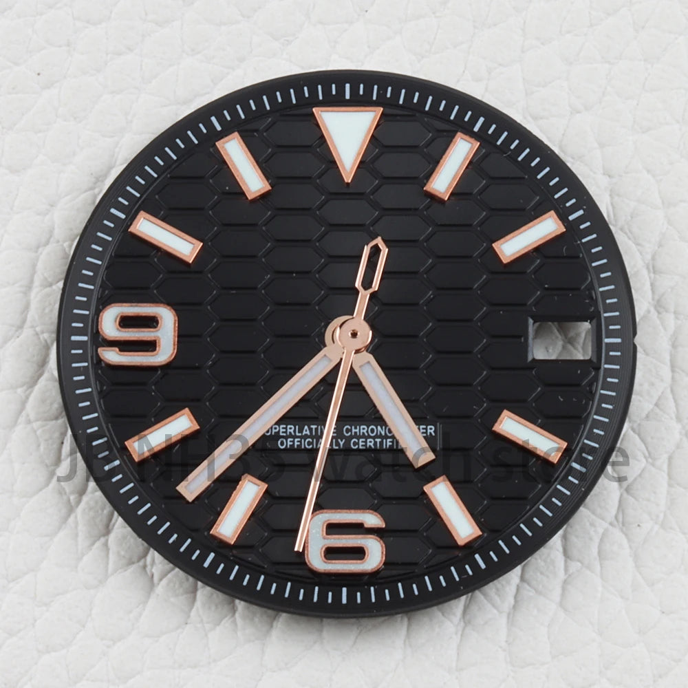 LandDweller NH35 Watch Dial with Hands Blue Luminous 28.5mm