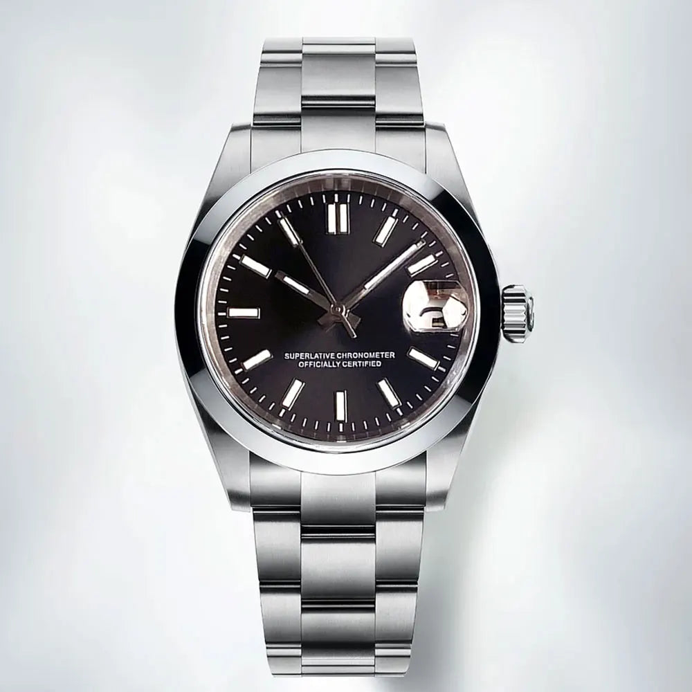 Custom Sunburst Dial Businesss Watch Sapphire Crystal