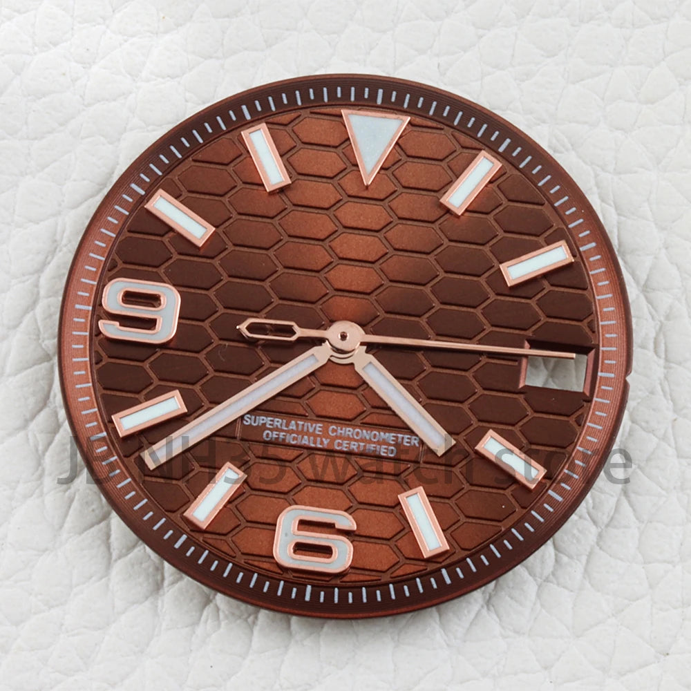 LandDweller NH35 Watch Dial with Hands Blue Luminous 28.5mm