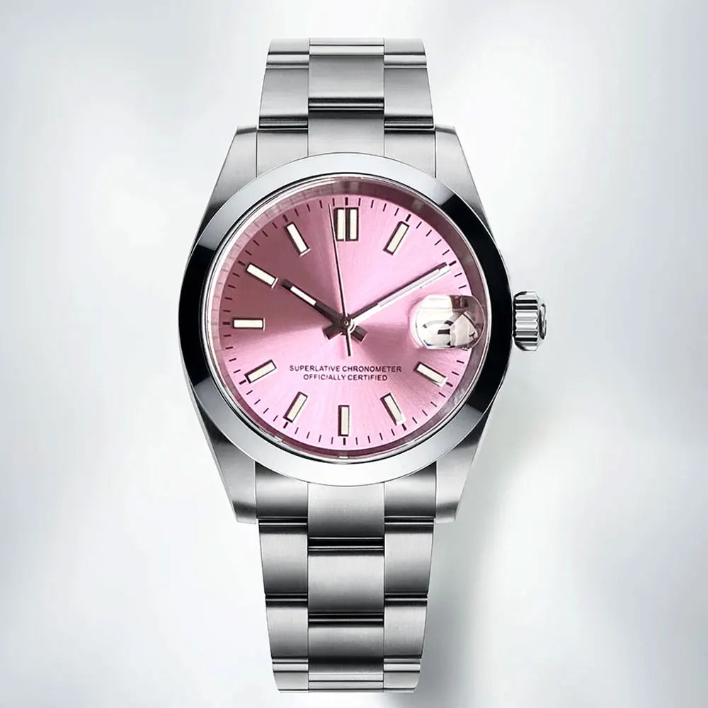 Custom Sunburst Dial Businesss Watch Sapphire Crystal