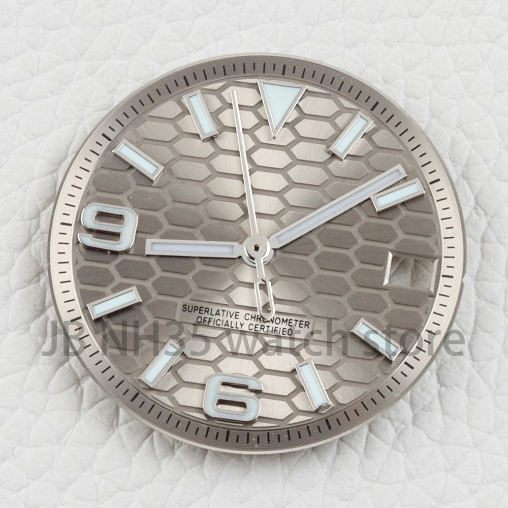 LandDweller NH35 Watch Dial with Hands Blue Luminous 28.5mm