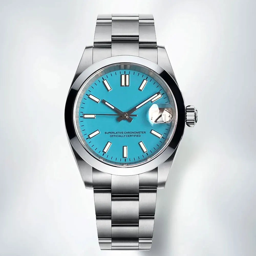Custom Sunburst Dial Businesss Watch Sapphire Crystal