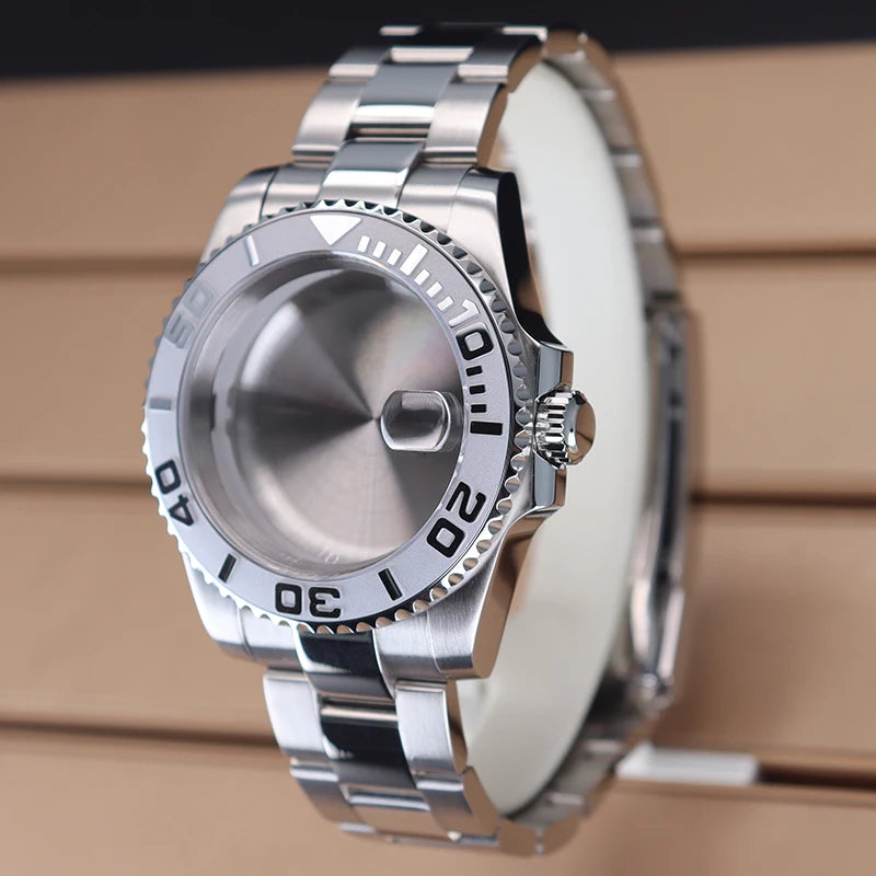 Dive Watch Case Rotating Bezel & Bracelet 40mm