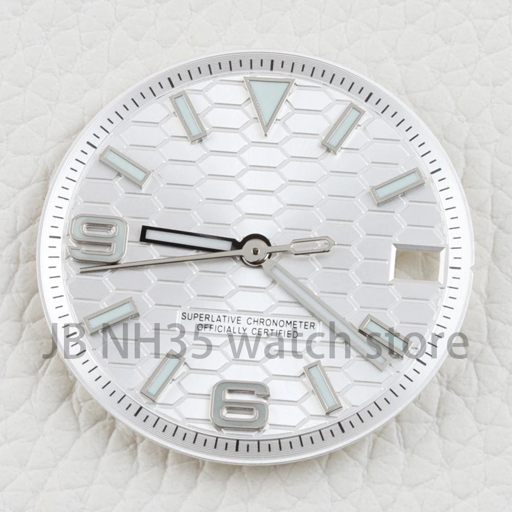 LandDweller NH35 Watch Dial with Hands Blue Luminous 28.5mm