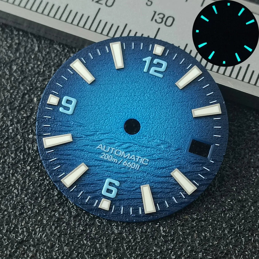 28.5mm Sea Textured Blue  Watch Dial Skx007