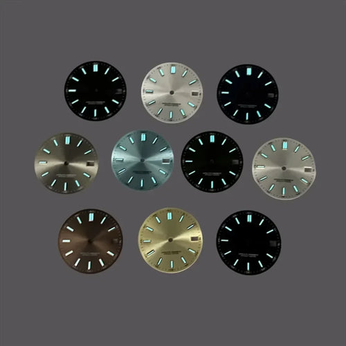 28.5mm Luxury Sunburst Finish Watch Dial Date Window