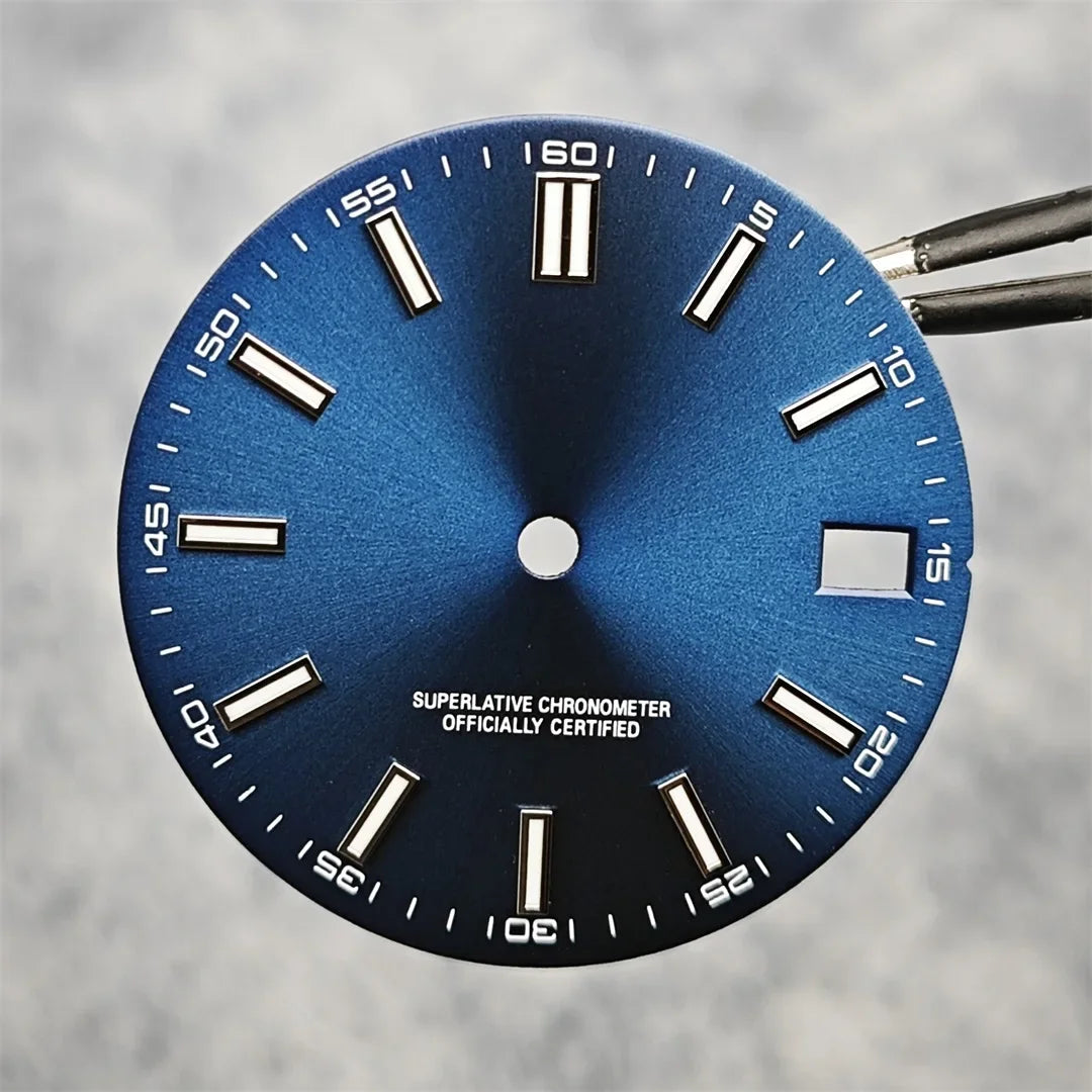 28.5mm Luxury Sunburst Finish Watch Dial Date Window