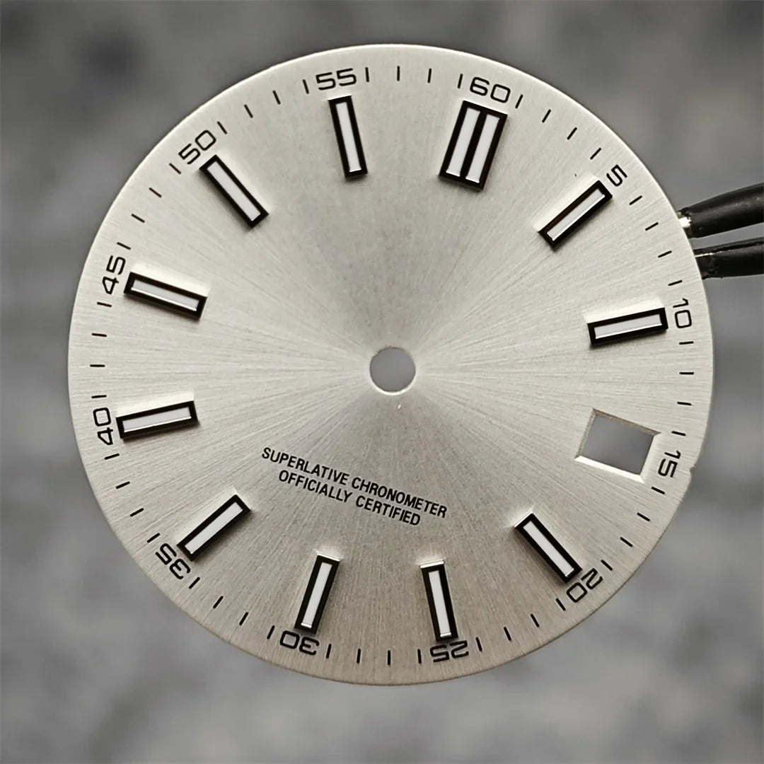 28.5mm Luxury Sunburst Finish Watch Dial Date Window