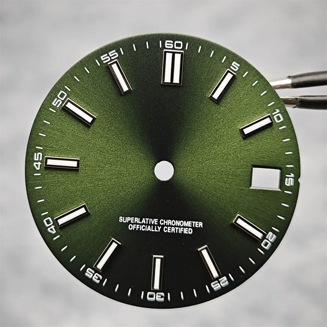 28.5mm Luxury Sunburst Finish Watch Dial Date Window