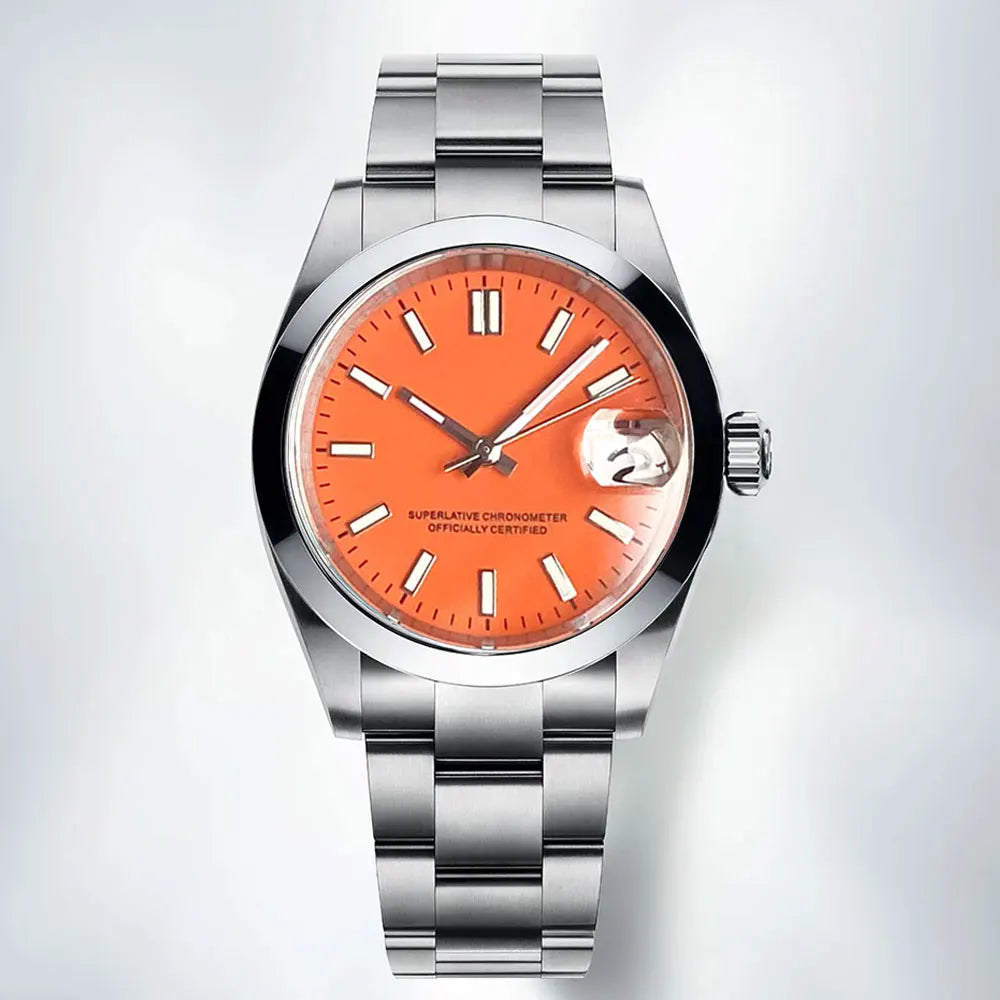 Custom Sunburst Dial Businesss Watch Sapphire Crystal