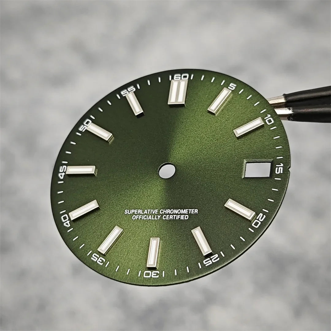 28.5mm Luxury Sunburst Finish Watch Dial Date Window