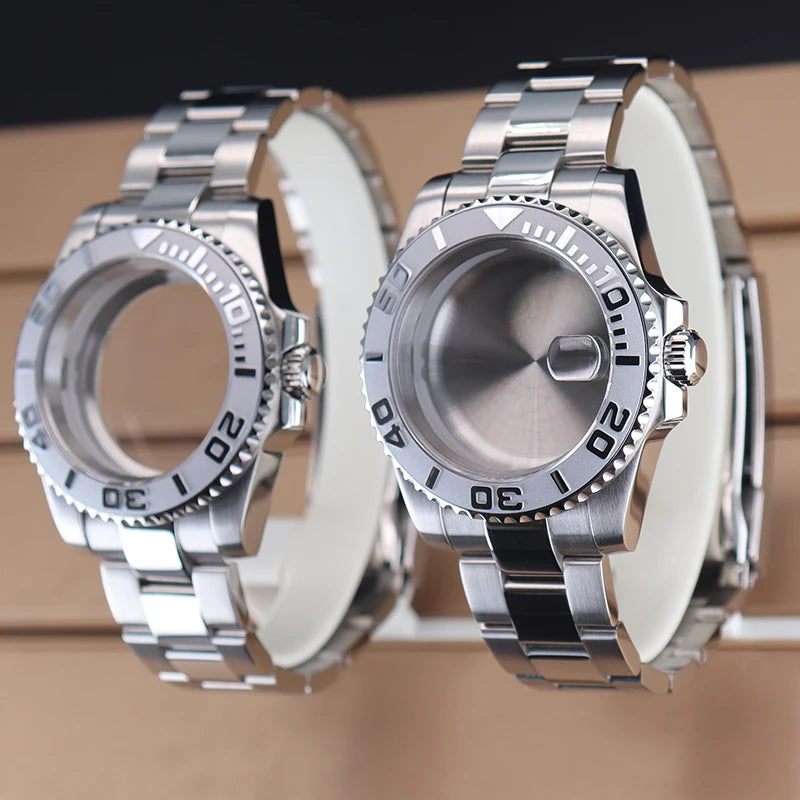 Dive Watch Case Rotating Bezel & Bracelet 40mm