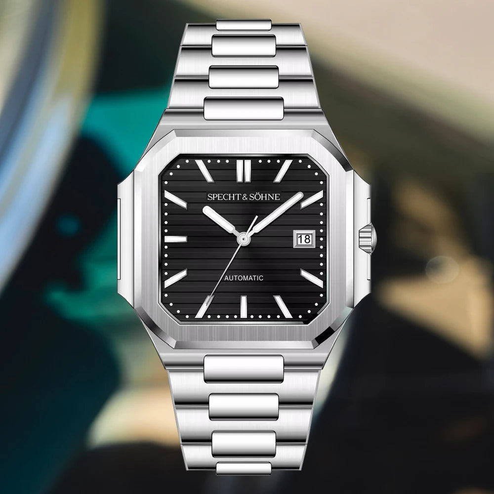 Cubic Specht & Söhne 41MM Men's Watch - Stainless Steel Sapphire Crystal Waterproof