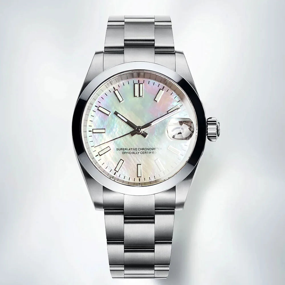 Custom Sunburst Dial Businesss Watch Sapphire Crystal