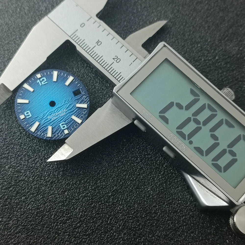 28.5mm Sea Textured Blue  Watch Dial Skx007
