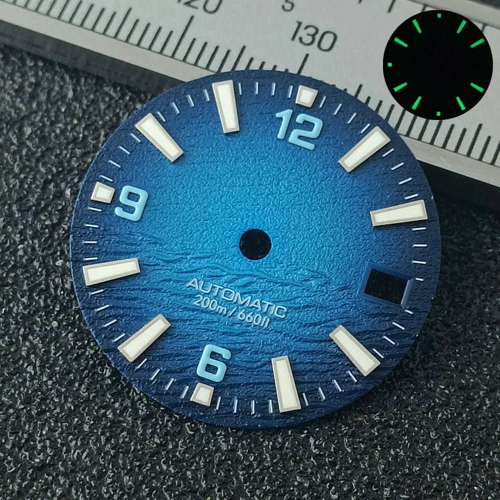 28.5mm Sea Textured Blue  Watch Dial Skx007