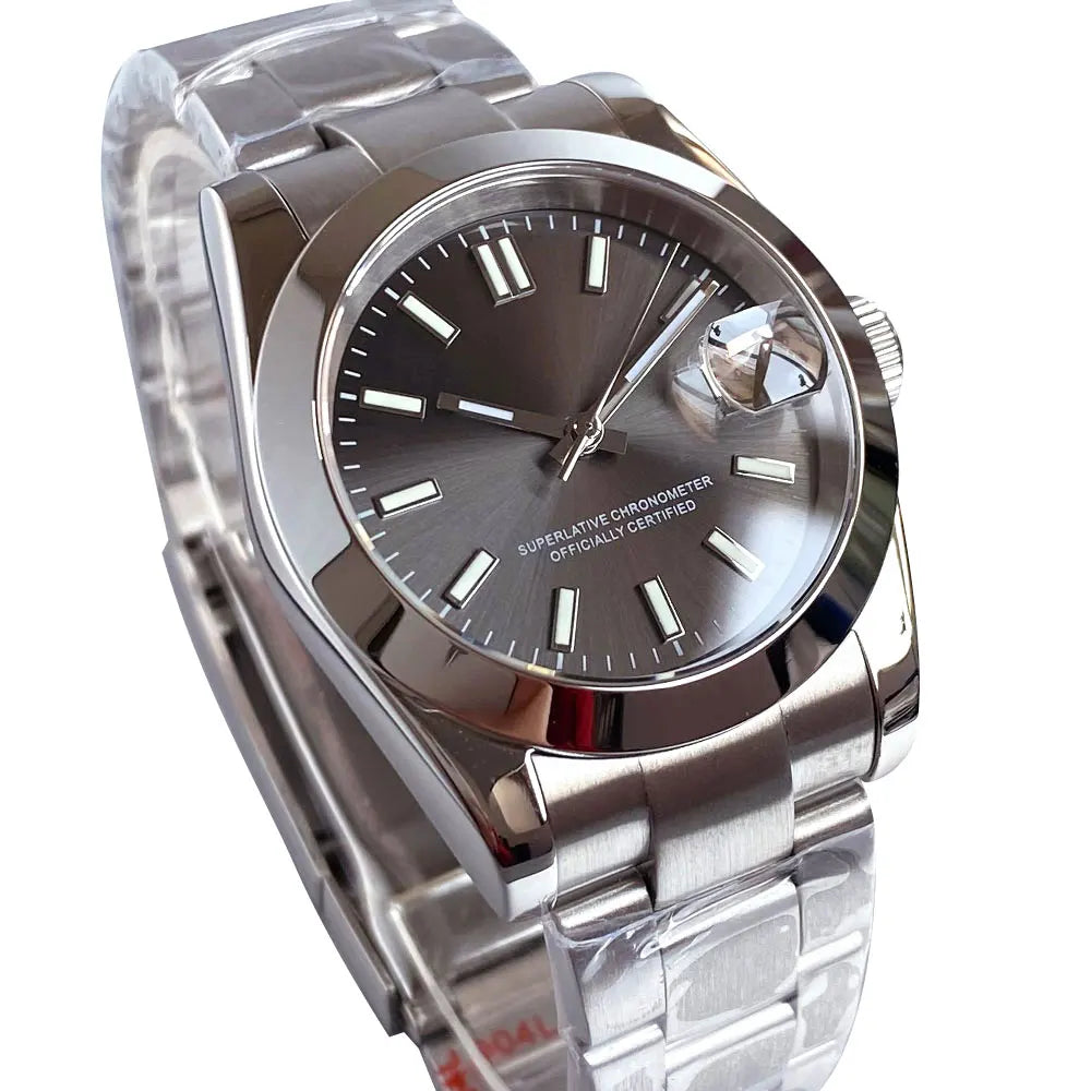 Custom Sunburst Dial Businesss Watch Sapphire Crystal