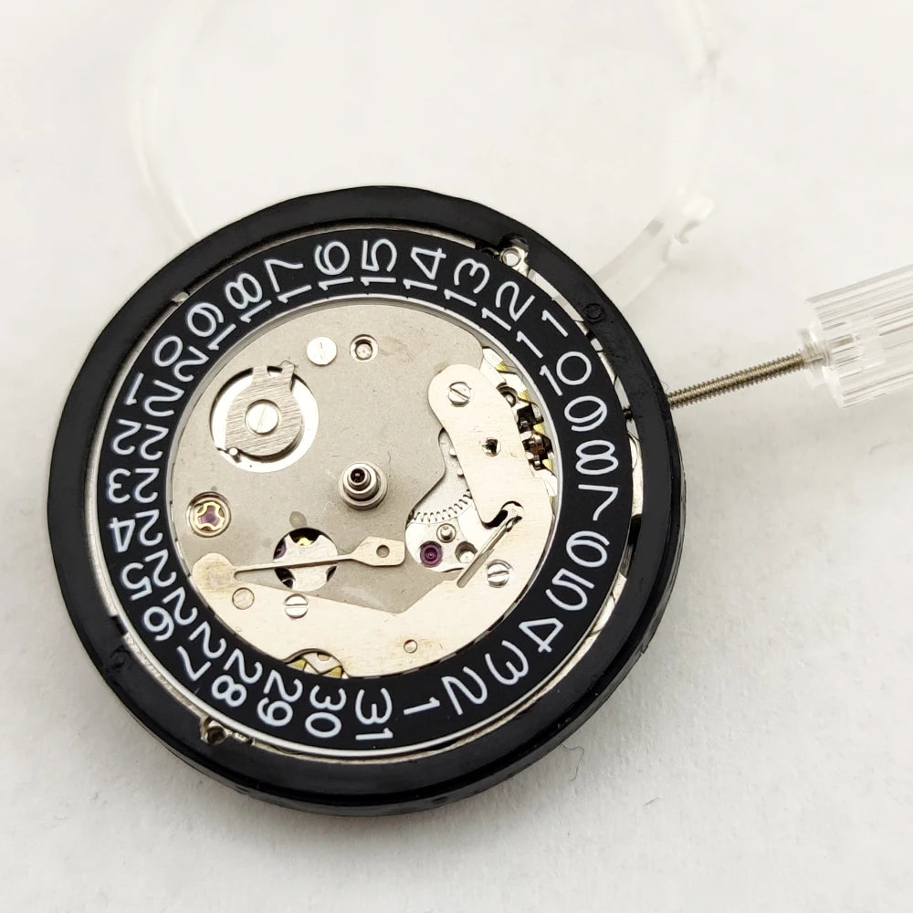 NH35 Movement Black Calendar Automatic High Accuracy 24 Jewels Mod Watch Replacement Japan