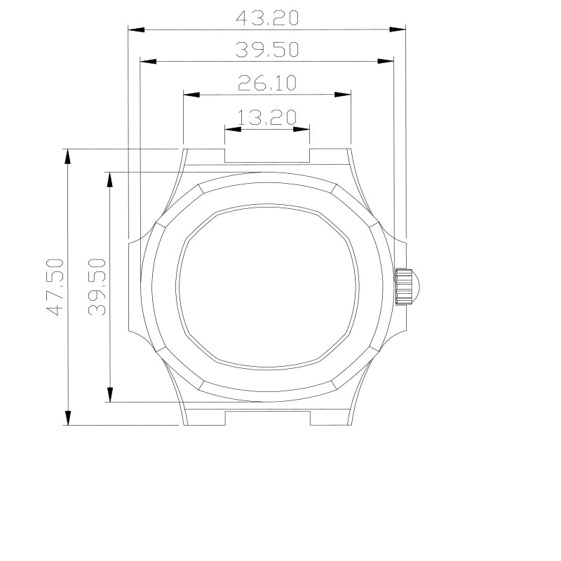 Watch Case and Bracelet NH35 Sapphire Glass