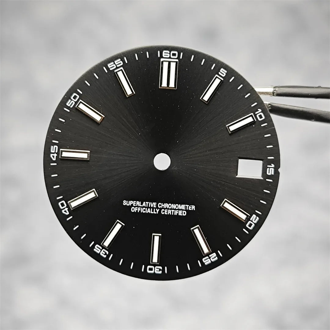 28.5mm Luxury Sunburst Finish Watch Dial Date Window