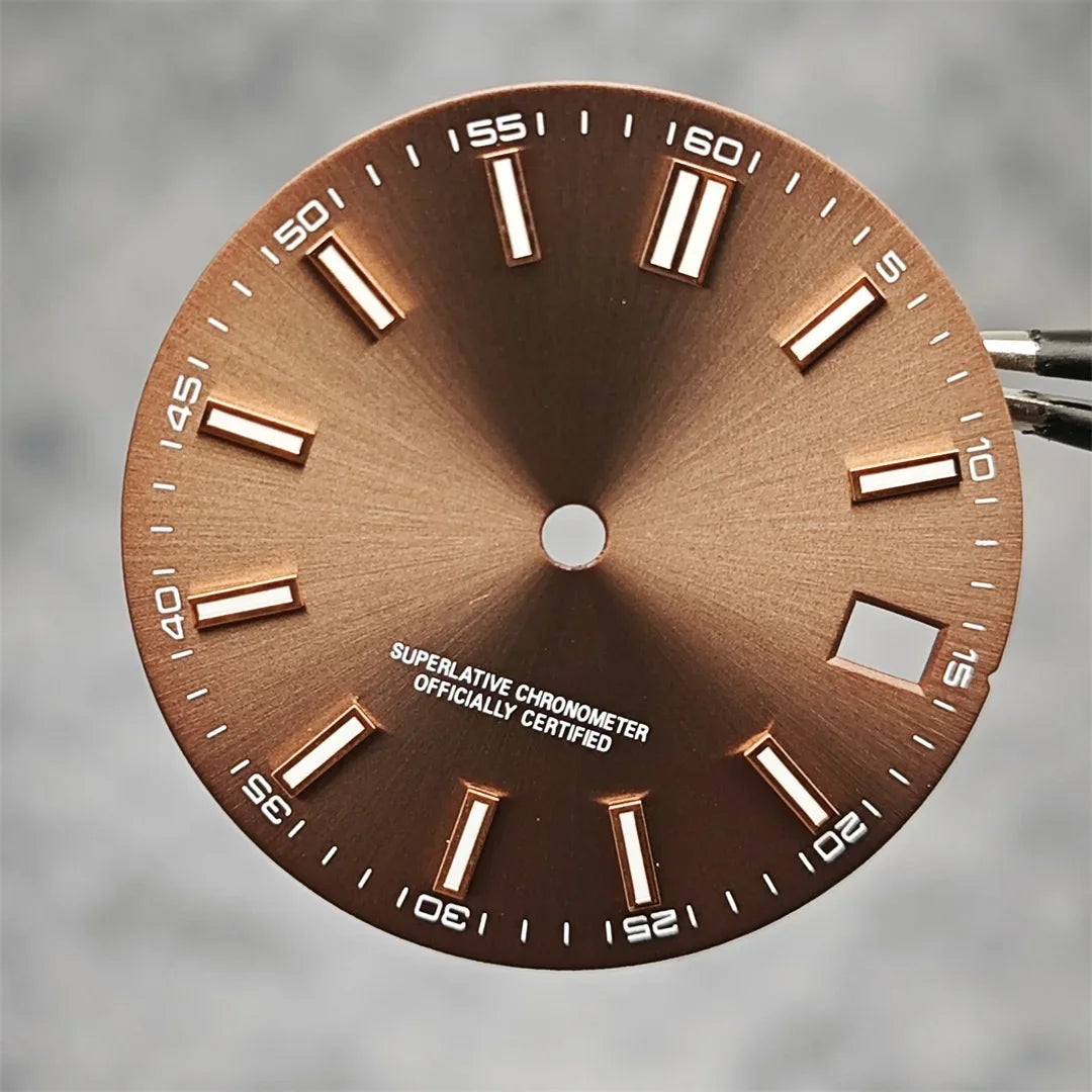28.5mm Luxury Sunburst Finish Watch Dial Date Window