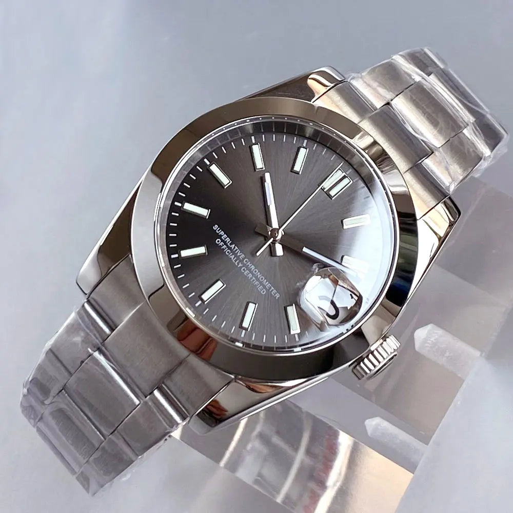 Custom Sunburst Dial Businesss Watch Sapphire Crystal