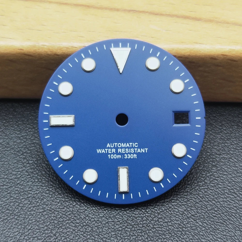 Manbushijie 28.5mm black white green blue  luminous dial fit NH35 ETA 2824 2836 Miyota 8215 821A Mingzhu DG2813 3804 movement