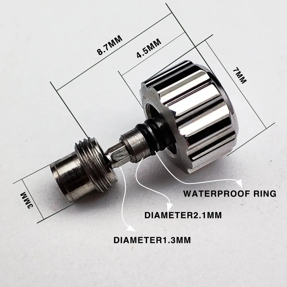 7mm Screw-Down Watch Crown for Seiko Mods – SKX007/SKX009, NH35/NH36