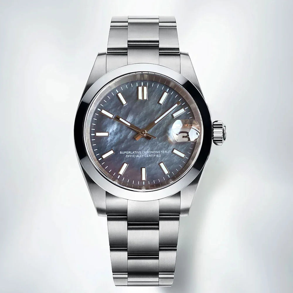 Custom Sunburst Dial Businesss Watch Sapphire Crystal