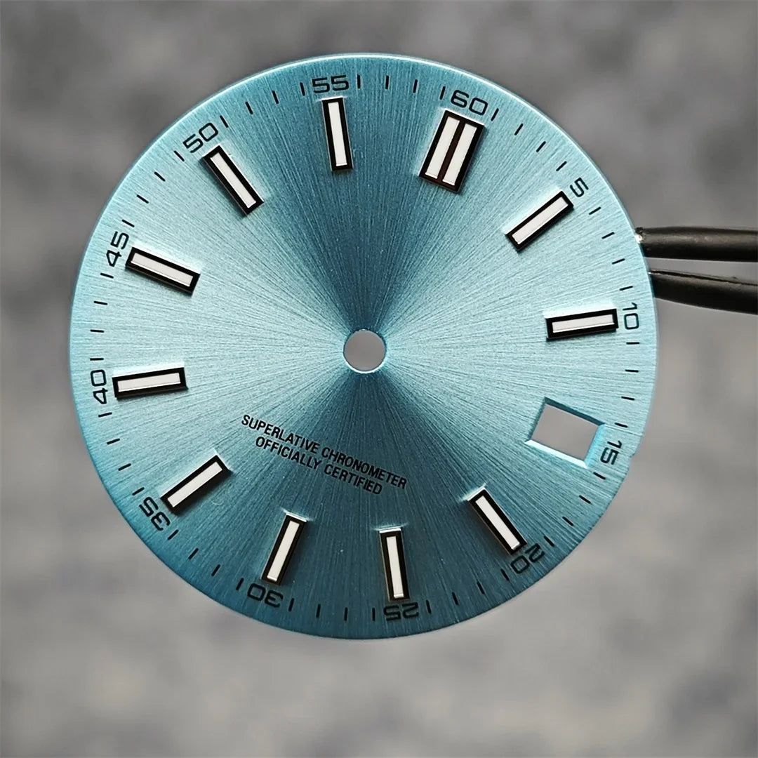 28.5mm Luxury Sunburst Finish Watch Dial Date Window