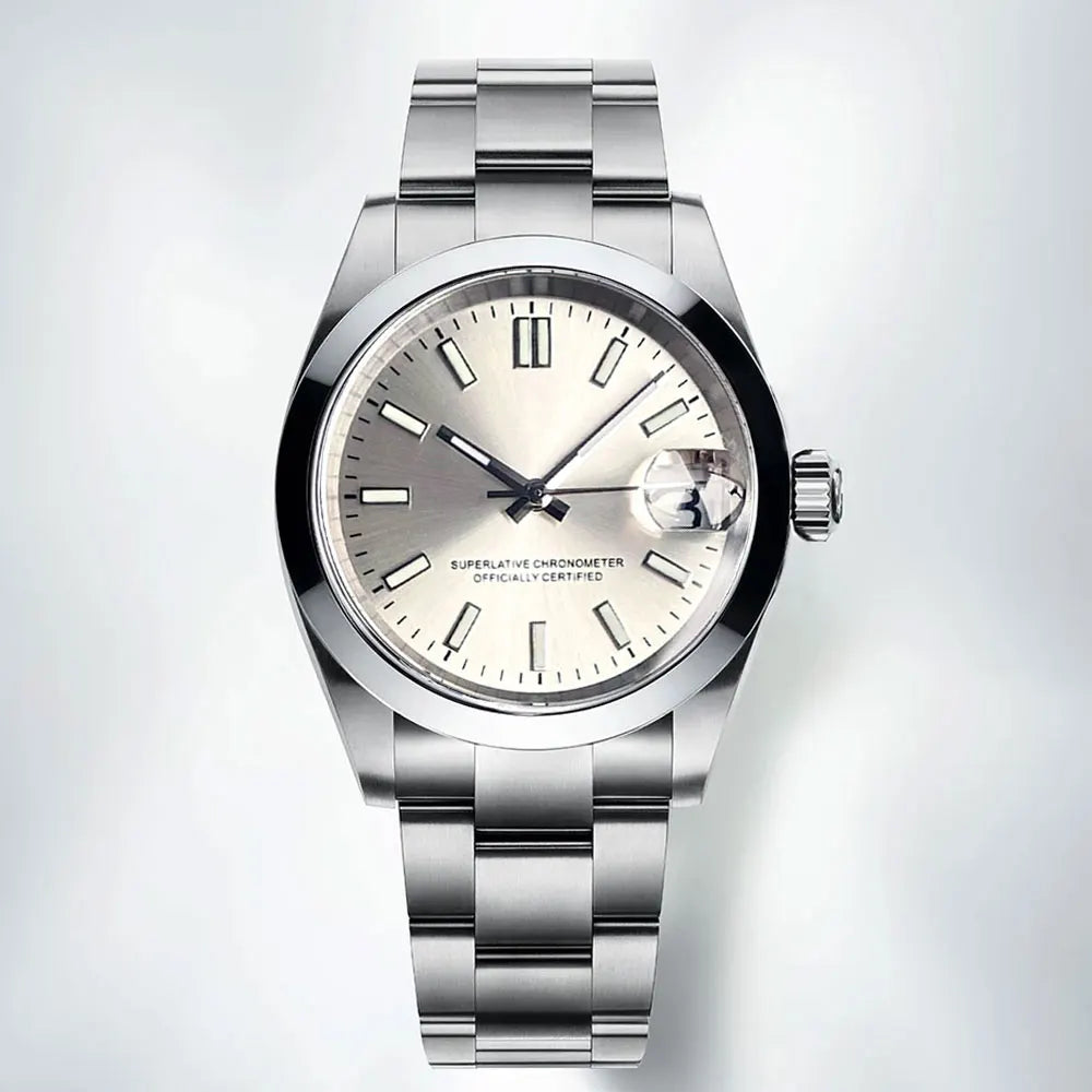 Custom Sunburst Dial Businesss Watch Sapphire Crystal