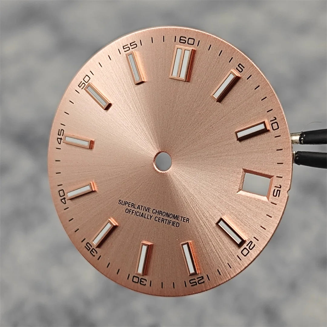 28.5mm Luxury Sunburst Finish Watch Dial Date Window