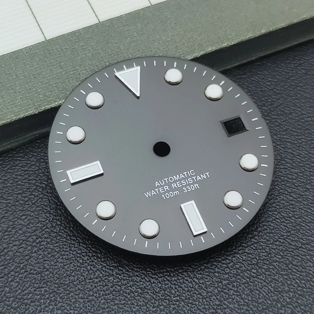 Manbushijie 28.5mm black white green blue  luminous dial fit NH35 ETA 2824 2836 Miyota 8215 821A Mingzhu DG2813 3804 movement