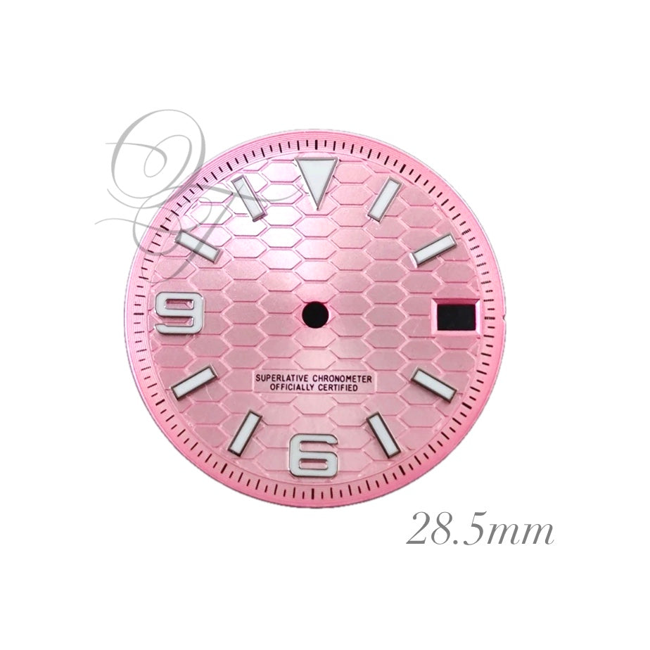 28.5mm Watch Dial Green Lume NH35