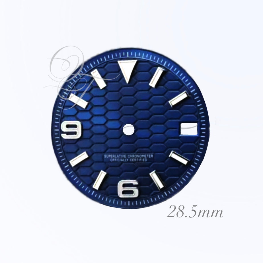 28.5mm Watch Dial Green Lume NH35