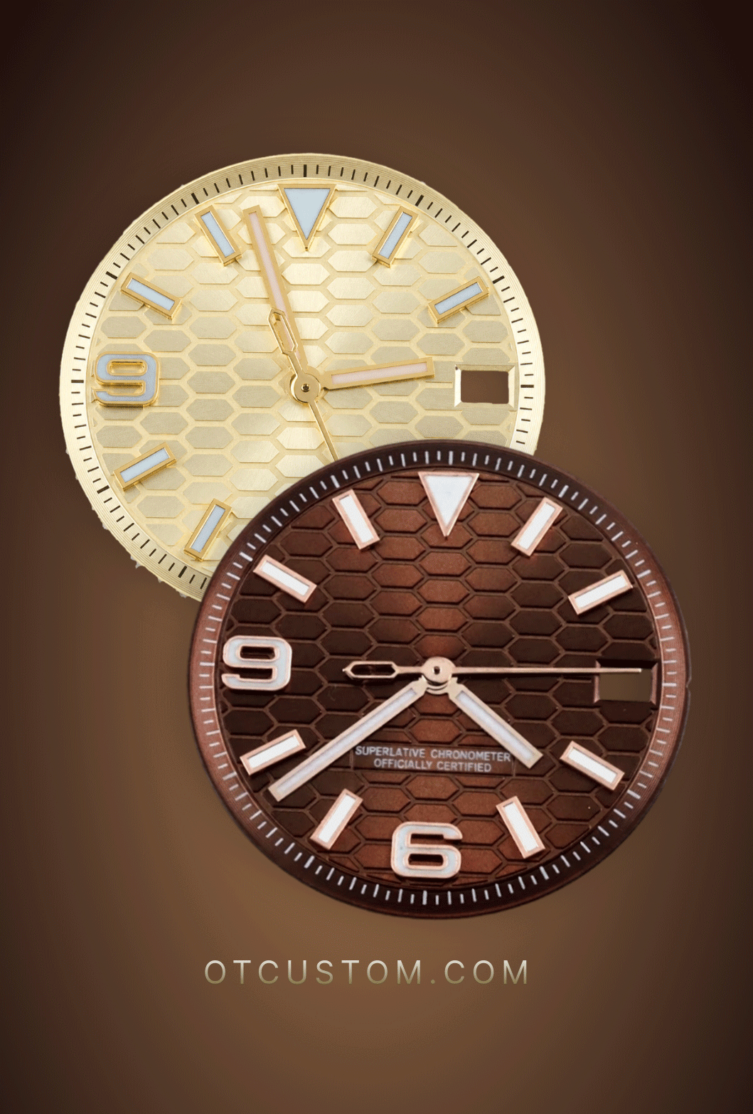 28.5mm Watch Dial with Hands Blue Luminous