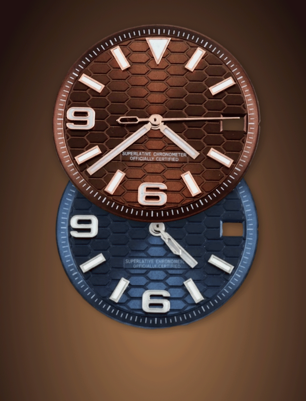 28.5mm Watch Dial with Hands Blue Luminous