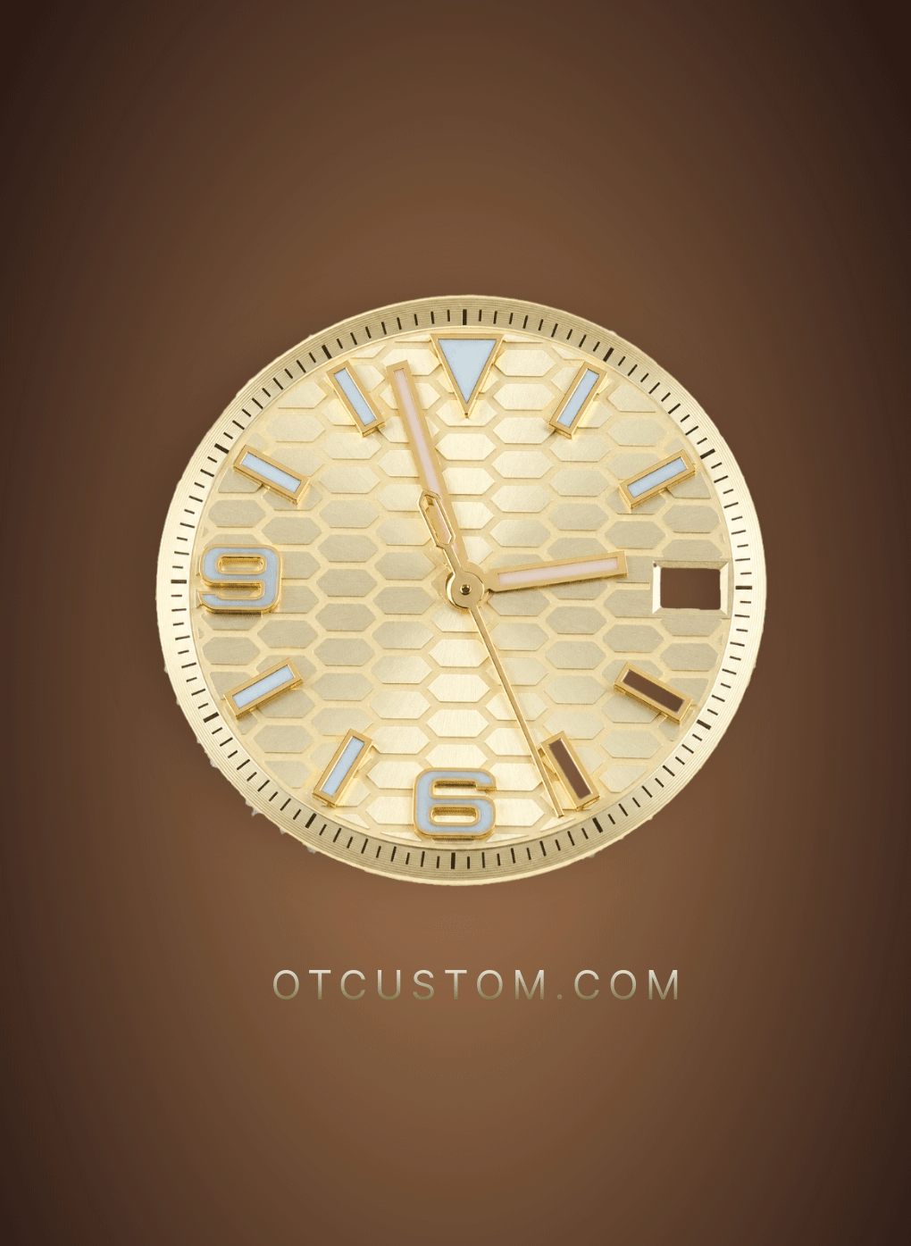 28.5mm Watch Dial with Hands Blue Luminous
