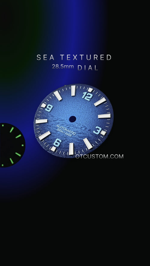 28.5mm Sea Textured Blue  Watch Dial Skx007