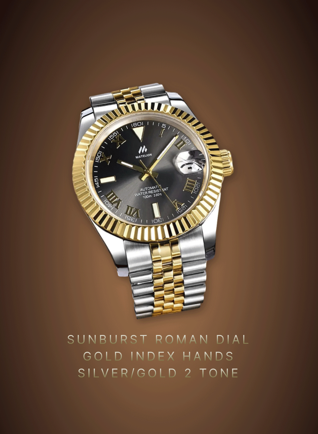SEIKOJUST SUNBURST ROMAN DIAL JUBILEE AUTOMATIC MOD